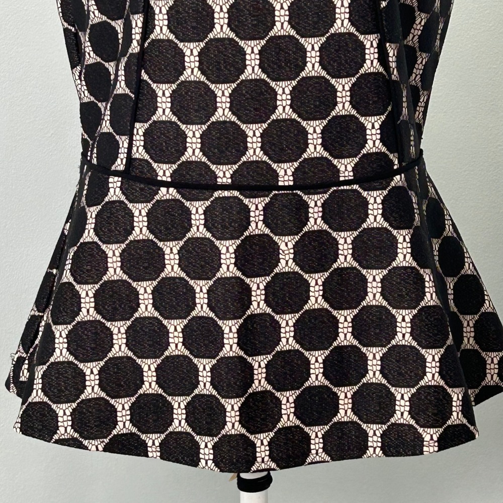 Weston Wear Black‎ White Polka Dot Peplum Top Sleeveless Women's Size M - Picture 9 of 11